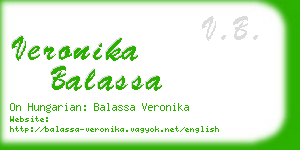 veronika balassa business card